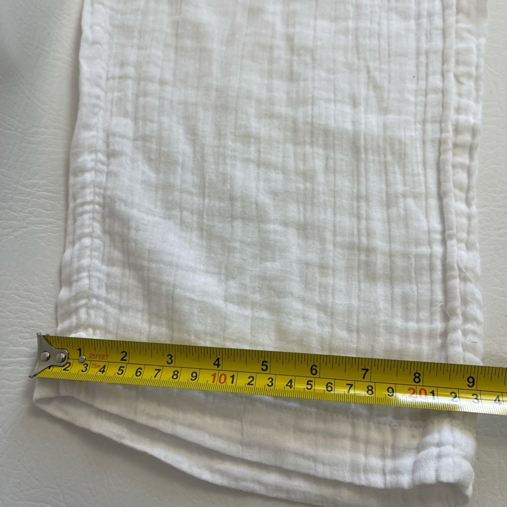 Aeropostale White Gauze Wide Leg Cargo Pants Coastal Beach Lightweight Small - Picture 8 of 14